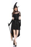 Black Witch Girl Role Play Cosplay Womens Halloween Costume