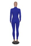 Women Zipper Long Sleeve Sports Tight Jumpsuit