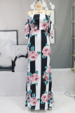 Floral Printed Off Shoulder Maxi Dress