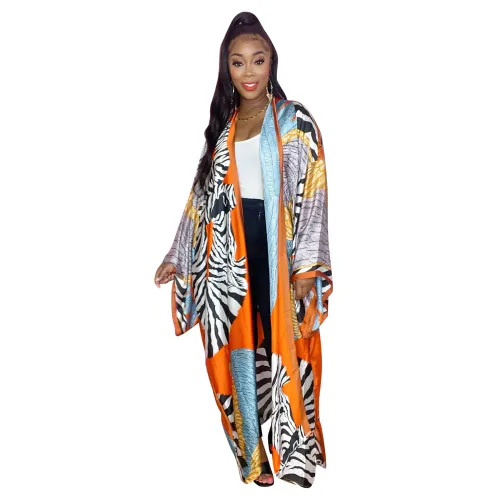 Printed Sunscreen Long Sleeve Cardigan