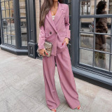 Fall/Winter Women's Casual Office Blazer and Pants Suits
