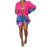 Ladies Print Long Sleeve Fashion Blazer