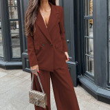 Fall/Winter Women's Casual Office Blazer and Pants Suits