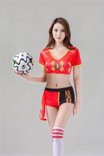 Sexy Adult Football Cheering Squad Women's Costume 2PCS Shorts Set