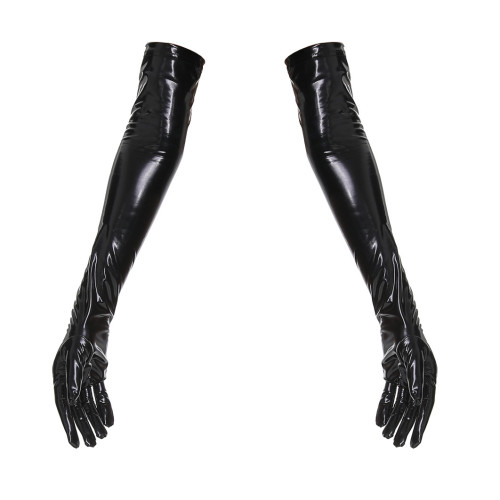 Patent Pu Leather Gloves Lingerie Accessories