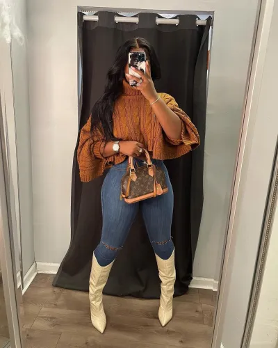Trendy Oversized Short Sweater Cape Pullover