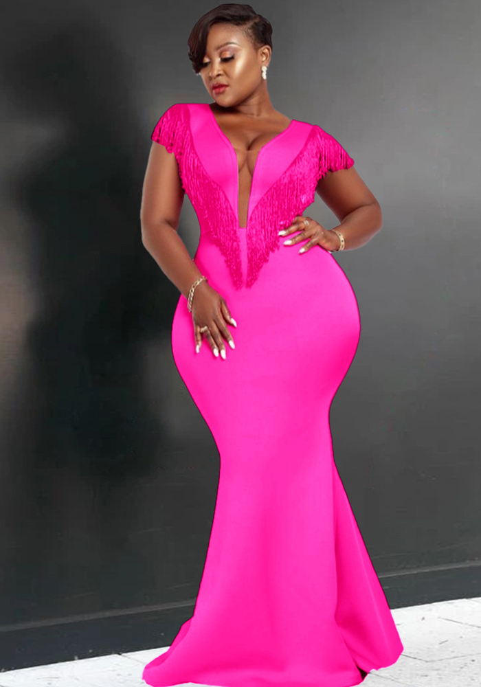 Plus Size Chic Fringed Formal Party Evening dress US$ 16.29 - www.lover ...