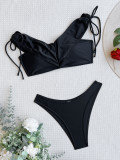Sexy Black High Cut Bikini Set