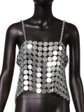 Womens Sexy Acrylic Camisole Party Top