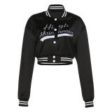 Women's Sexy Embroidered Cropped Short Jacket