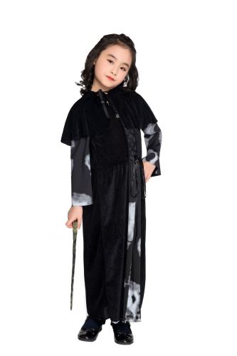 Little Girls Skeleton Witch Dress Cosplay Costume