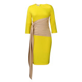 Womens African Style Elegant Career Bodycon Office Pencil Dress