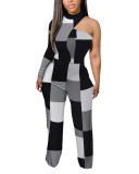 Trendy Print Single Sleeve Jumpsuit