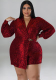 Sequin Chic Plus Size Rompers