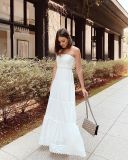 Sexy White Strapless Casual Maxi Holiday Dress