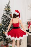 Christmas Womens Costumes Red Cami Party Dress