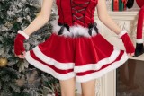 Christmas Womens Costumes Red Party Skirt Set