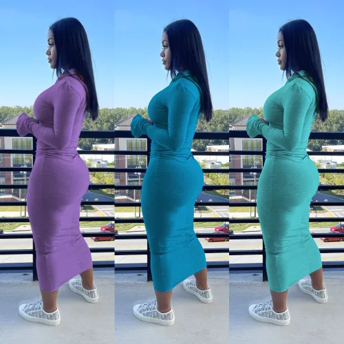 Sexy Hooded  Bodyon Long Dress