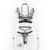 See-Through Black Hollow Out Bra Set Sexy Lingerie Set