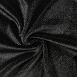 Black Sexy Mesh Velvet Patchwork See Through Maxi Dress