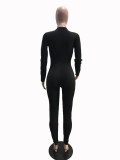Sexy Solid Slim Fit Long Sleeve Jumpsuit