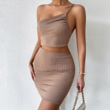 Sexy Cut Out One Shoulder Ruched Bodycon Dress