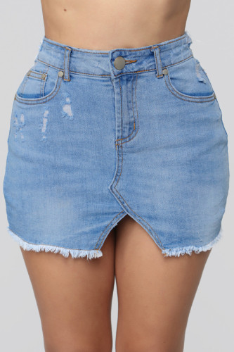 Sexy Fashion Blue Denim Mini Skirt