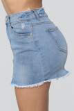 Sexy Fashion Blue Denim Mini Skirt