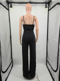 Solid Cami Tank Tops +Wide Leg Pants Casual Two Piece Set
