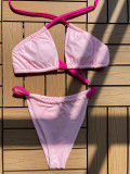 Sexy Pink Thong Bikini Swimwear