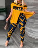 Printed Trendy Two Piece Pants Set for Women