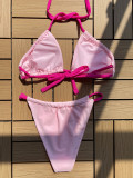 Sexy Pink Thong Bikini Swimwear
