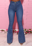 Womens High Waist Flare Jeans Denim Pants