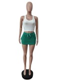 Summer Cropped Tank Top and Mini Skirt Two Pieces