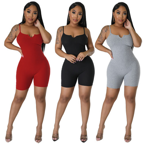 Sexy Ribbed Cami Tight Rompers
