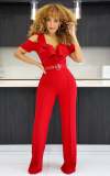 Ruffles Chic Jumpsuit with Belt