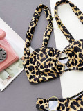 Sexy Leopard O-Ring Bikini Set