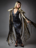 Trendy Sequin Wings Party Costume Tassel Cape Swimwear Accessories