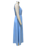 Sexy Sleeveless Strap A-Line Slit Long Dress