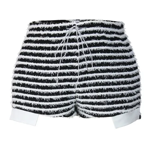 Striped Drawstring High Waist Fashion Plus Size Shorts