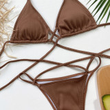 Brown Sexy Bikini Set