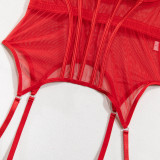 Sexy Lingerie Mesh Garter Teddy Lingerie Underwear Set