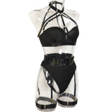 Sexy Lingerie 3PCS Strappy Buckles Low Back Underwear