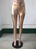 Women's Shiny Metallic Slim Fit Pants