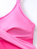 Two Tone Pink One Piece Swimsuit