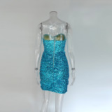 Sequin Strapless Chic Bodycon Party Dress
