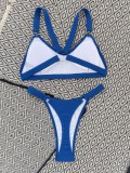 Solid Sexy Ribbled Bikini Tank Swimwear