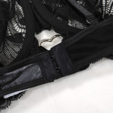 Lace Heart See-Through Erotic Lingerie Set for Women