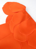 Orange Off Shoulder Party Dresses