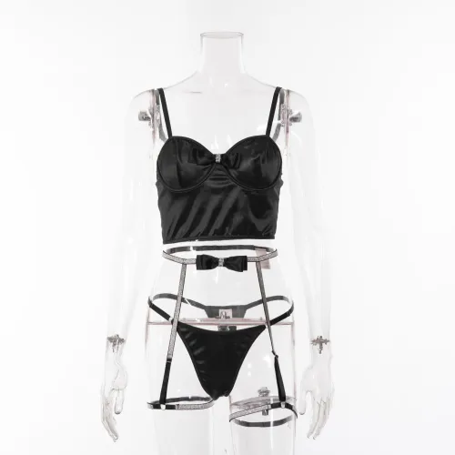Red Bowknot Chain Sexy Lingerie Set for Women